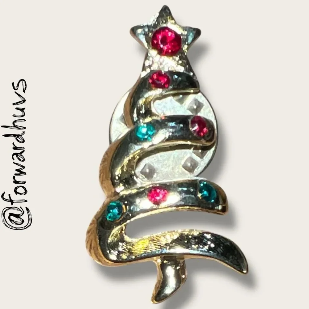 Bundle Sale 3 for $15 | Christmas Tree Pin | Genuine Austrian Crystal